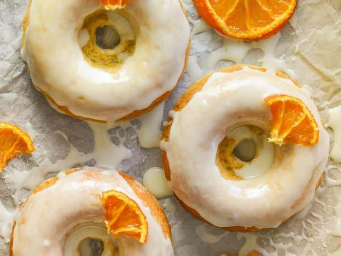 Sticky Orange Olive Oil Baked Donuts by A Virtual Vegan